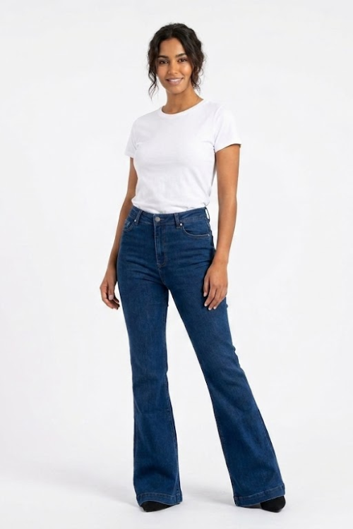 PANTALON FLAR BLEU