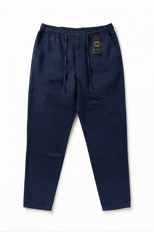 PANTALON LIN HOMM BLEU