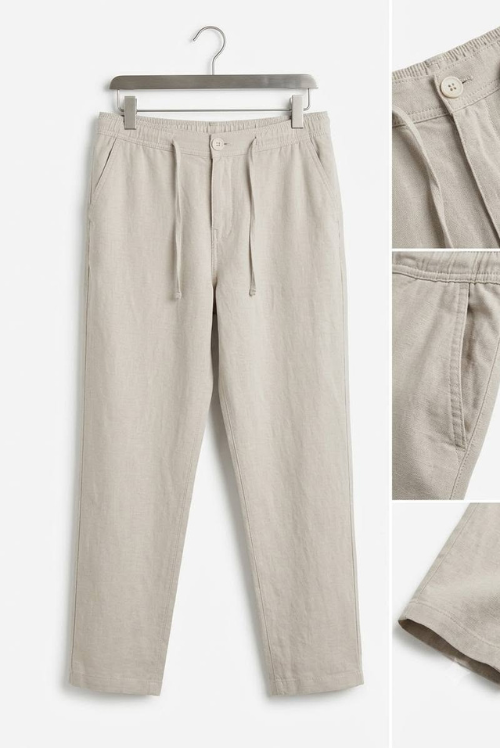 PANTALON LIN HOMME GREGE