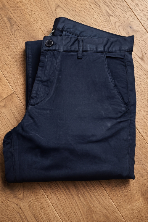PANTALON CHINO TAPERED BLEU – Image 3