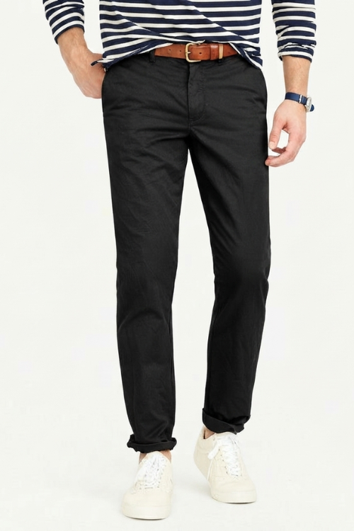 PANTALON CHINO TAPERED NOIR